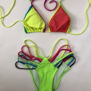 NEON COLORS SEXY BIKINI SIZE M